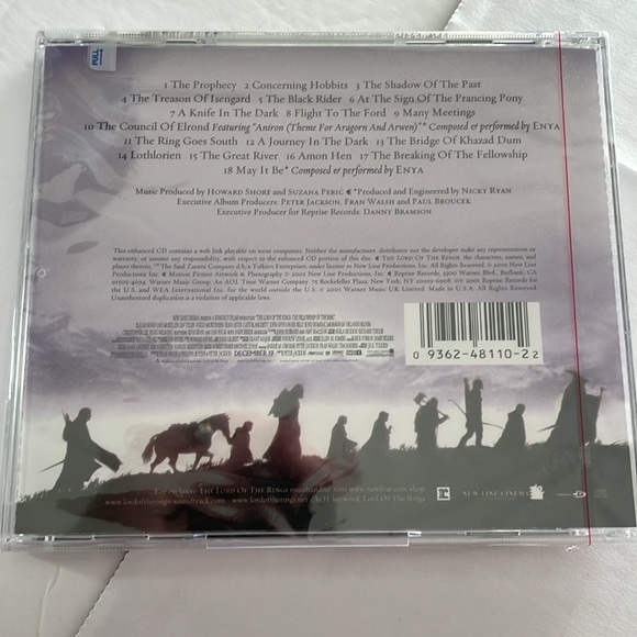 Lord of the Rings The Fellowship of the Ring  original motion soundtrack CD NWT - Picture 2 of 4